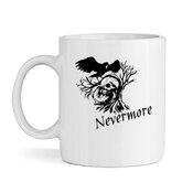 Raven High quality ceramic white mug